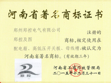 15年著名商标证书